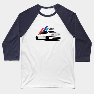 Bmw E36 M3 White Baseball T-Shirt